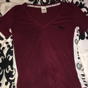 Burgundy pink t-shirt